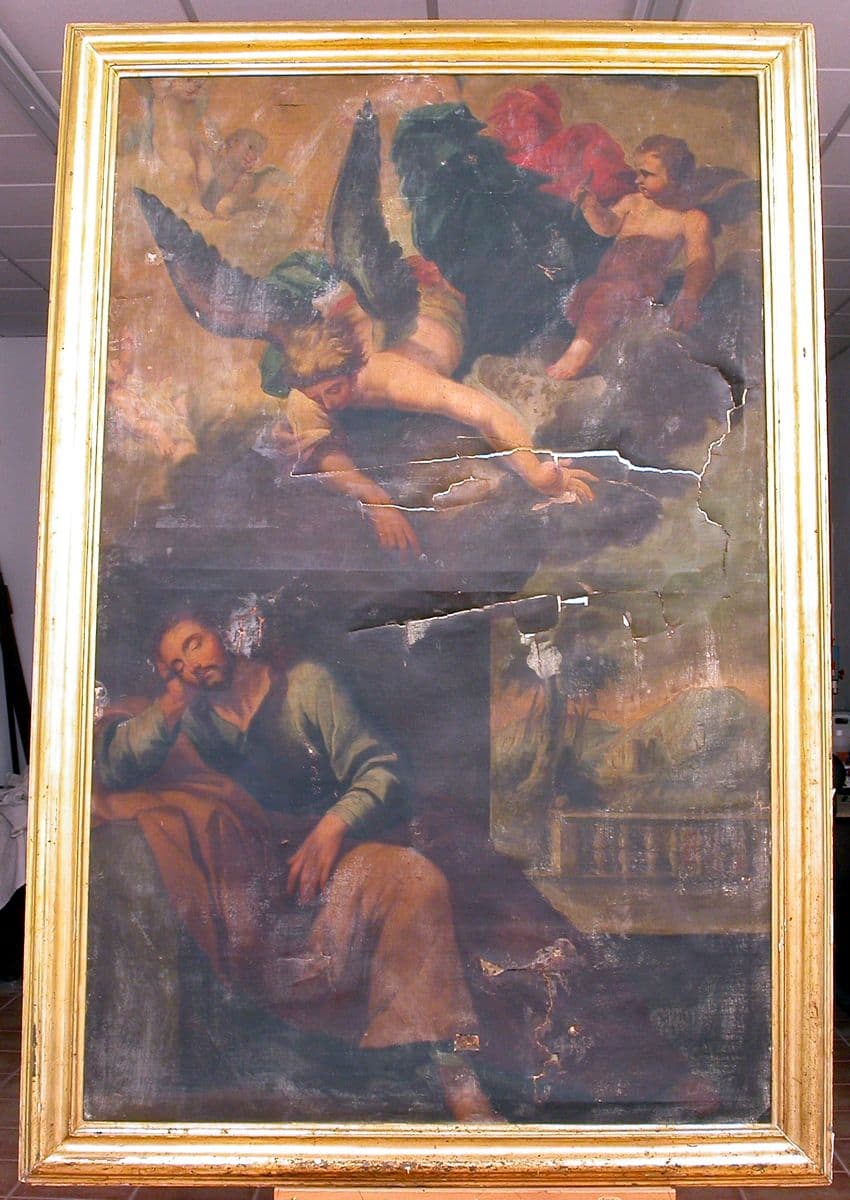 001 sueno san jose restauracion pintura inicial oleo lienzo 001 sueno san jose restauracion pintura inicial oleo lienzo
