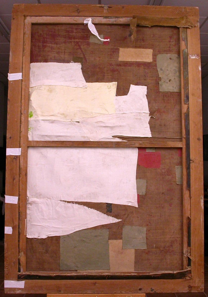 003 sueno san jose restauracion pintura inicial oleo lienzo reverso parches 003 sueno san jose restauracion pintura inicial oleo lienzo reverso parches