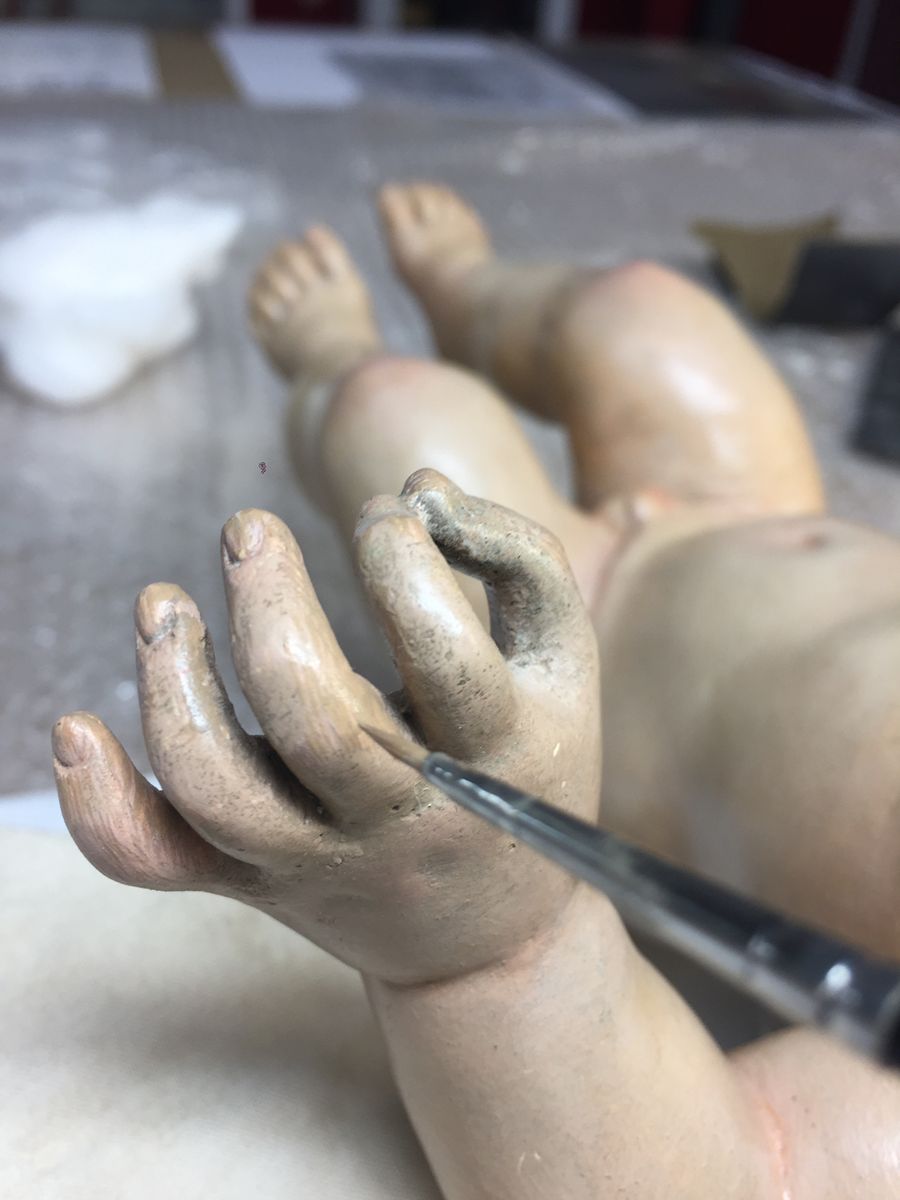 05 nuestra senora del rosario gregorio molera restauracion de escultura reintegracion cromatica rigatino 2018