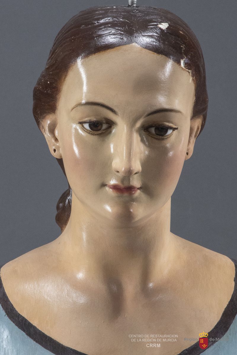 06 nuestra señora del rosario gregorio molera san bartolome beniel imagen vestir talla policromada restauracion escultura estucado reintegracion cromatica rigatino crrm 2018