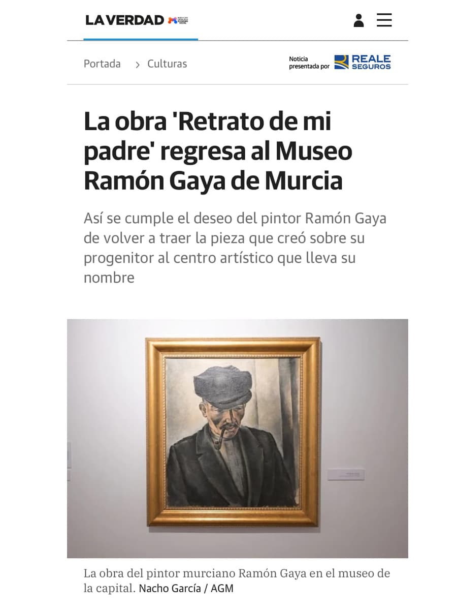 gaya retrato padre regresa museo ramon gaya retauracion pintura natalia carcelen gilar la verdad gaya retrato padre regresa museo ramon gaya retauracion pintura natalia carcelen gilar la verdad